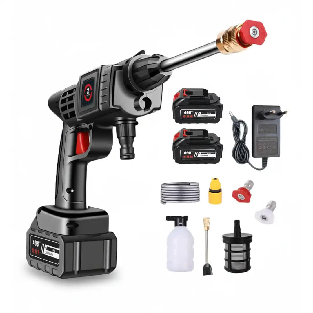 Cordless Portable Car Wash Pressure Washer Gun – High Power Cleaning Machine for Cars, Bikes & Home