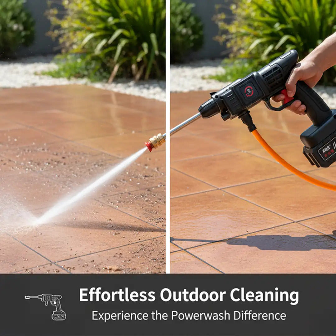 Cordless Portable Car Wash Pressure Washer Gun – High Power Cleaning Machine for Cars, Bikes & Home