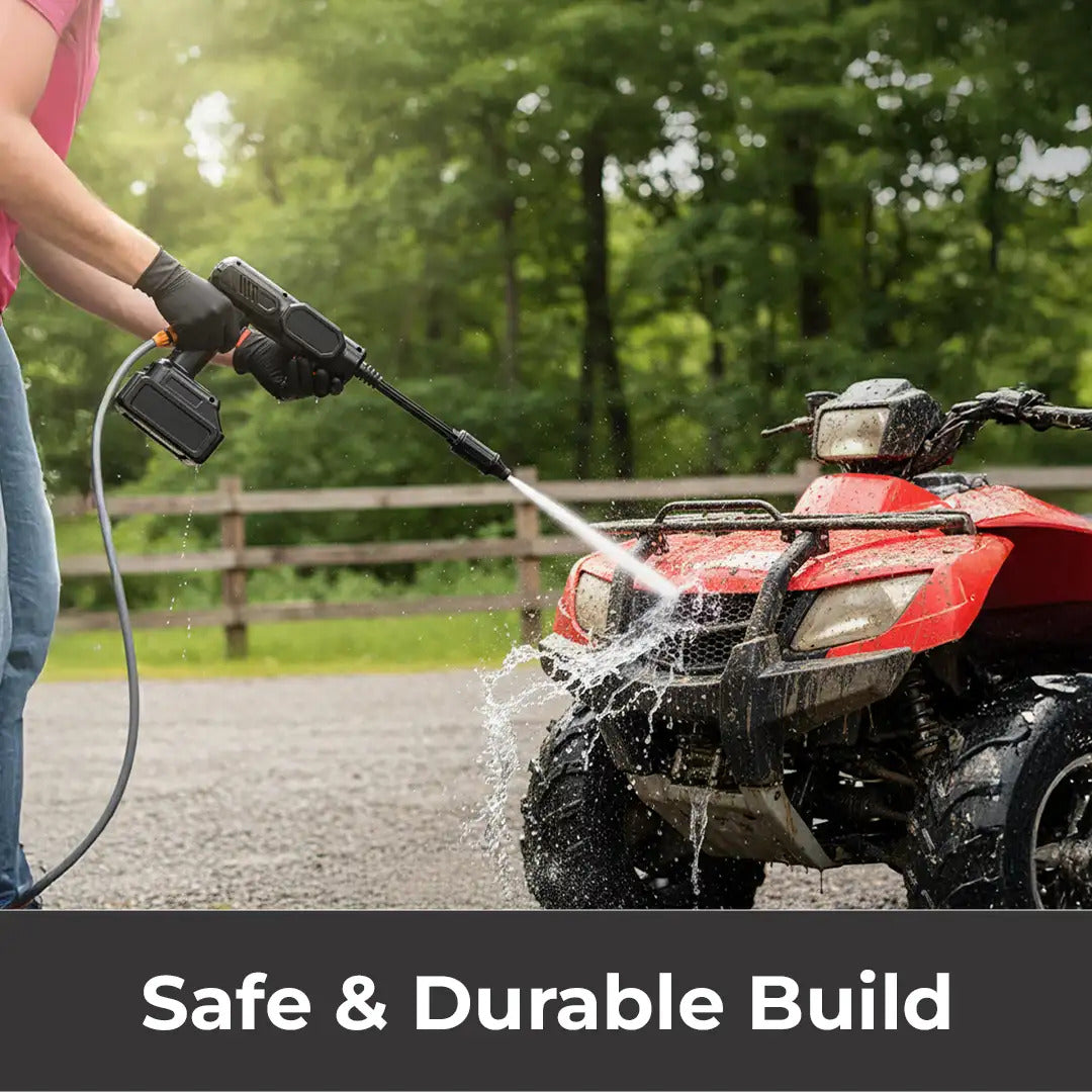 Cordless Portable Car Wash Pressure Washer Gun – High Power Cleaning Machine for Cars, Bikes & Home